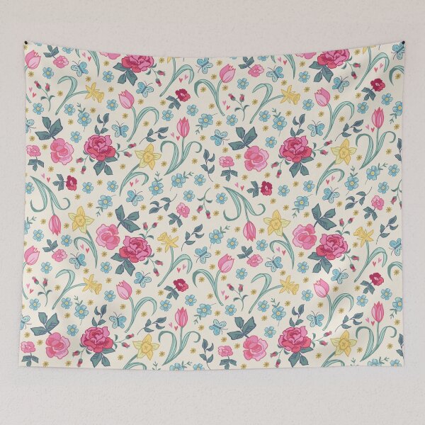Item preview, Ditsy Spring Flowers on Cream designed and sold by Angie Spurgeon.