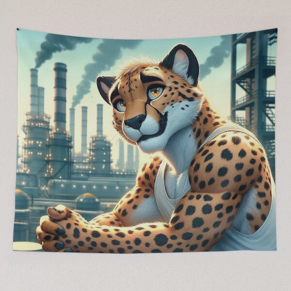 Item preview, Watchful Cheetah Between Shifts designed and sold by nikkolaus.