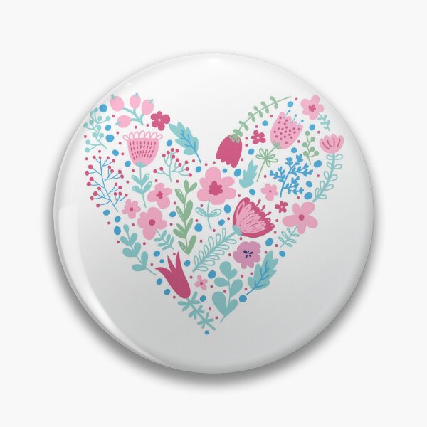Item preview, Floral heart sticker designed and sold by DesignPMG.