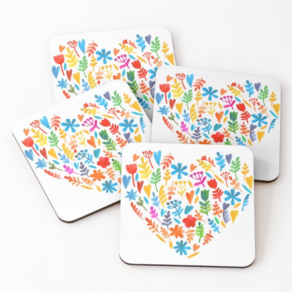 Item preview, Floral watercolor heart sticker designed and sold by DesignPMG.