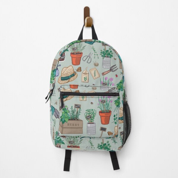 Item preview, Herb Garden Pattern on Sage Green designed and sold by Angie Spurgeon.