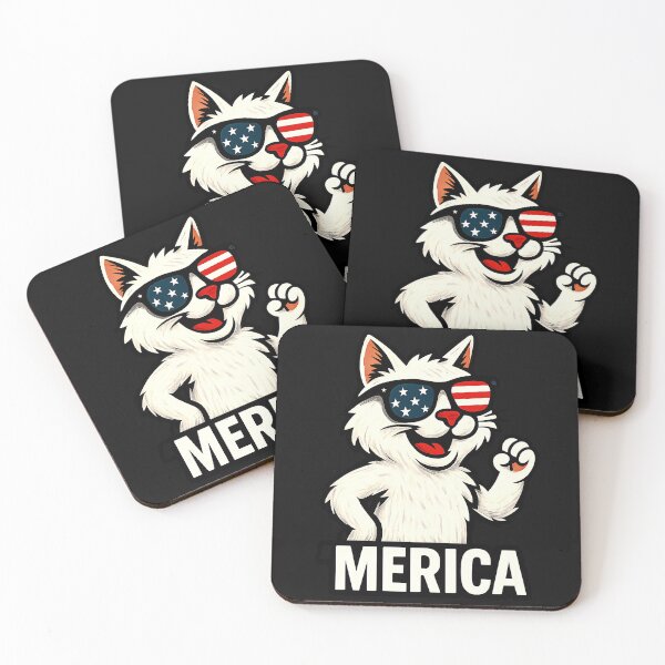 Item preview, Cat sunglasses merica 4 th of july for men women abd kids designed and sold by TalalosART.