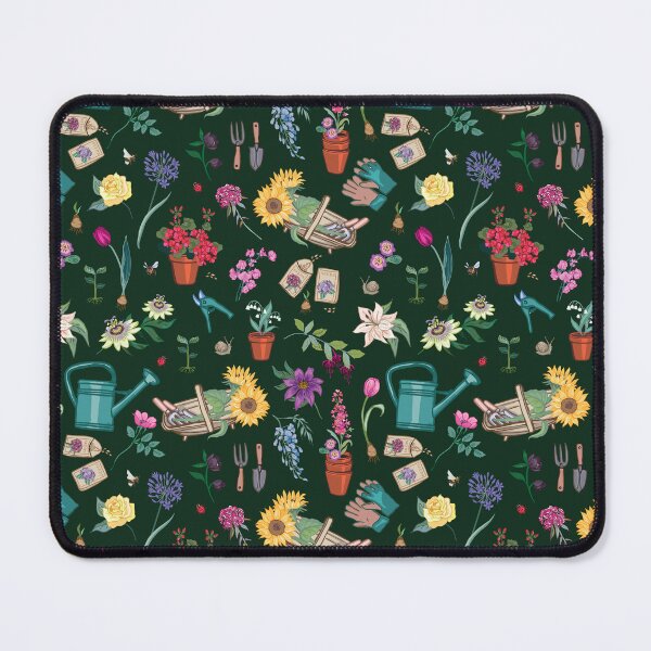 Item preview, Grow a Flower Garden on Dark Green designed and sold by Angie Spurgeon.