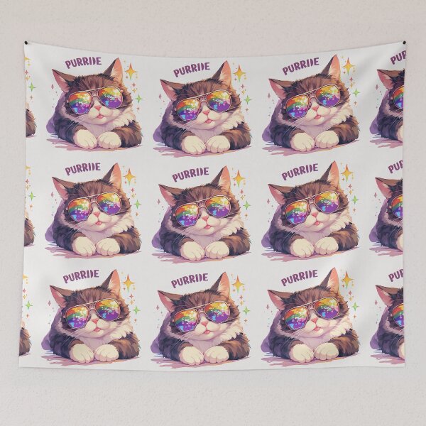 Item preview, Rainbow purride cat designed and sold by MendaciousMina.