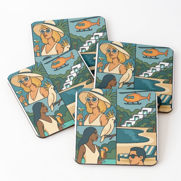 Item preview, Cocktails and Cockatoos designed and sold by azzurroarts.