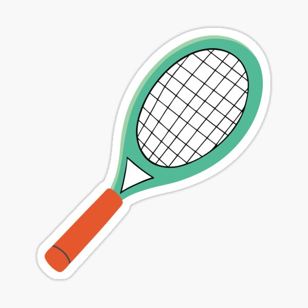 Item preview, A cartoon-style green tennis racket designed and sold by charlypicazo.