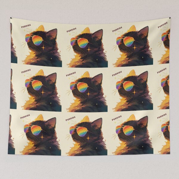 Item preview, Rainbow purride cat designed and sold by MendaciousMina.