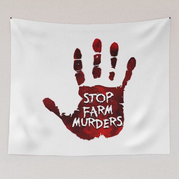 Item preview, Stop Farm Murders - Bloody Hand Genocide designed and sold by arendbotha.