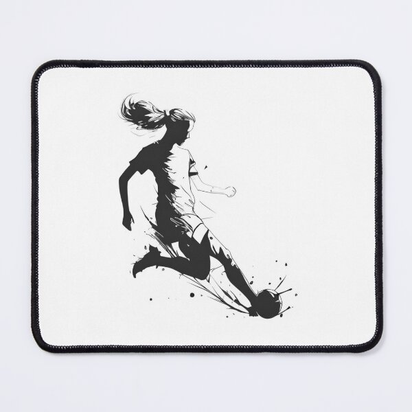 Item preview, Pitch Power: Dynamic Female Footballer Sketch designed and sold by ShadowAndSlate.