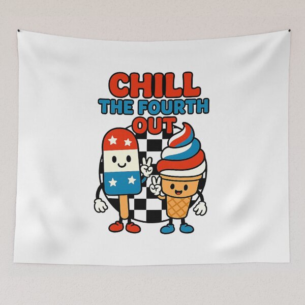 Item preview, Chill The Fourth Out Popsicle 4th Of July Mens Womens Kids designed and sold by TalalosART.
