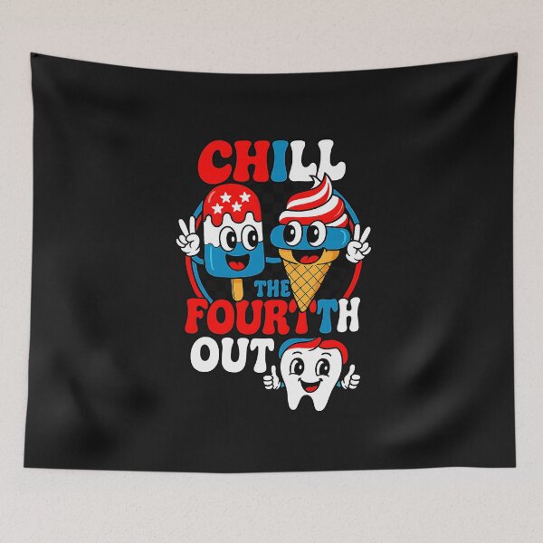 Item preview, Chill The Fourth Out Popsicle 4th Of July Mens Womens Kids designed and sold by TalalosART.