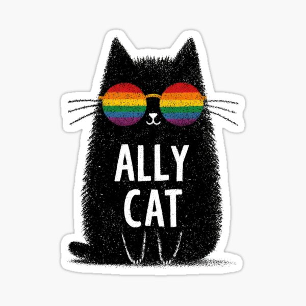 Artikel-Vorschau von Regenbogen-Verbündete-Katze, designt und verkauft von MendaciousMina.