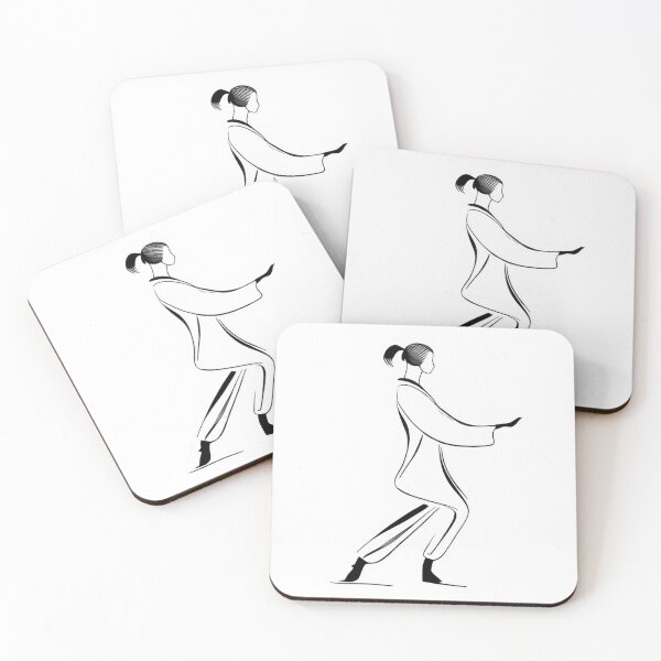 Item preview, Harmonious Flow: Serene Female Tai Chi Art designed and sold by ShadowAndSlate.