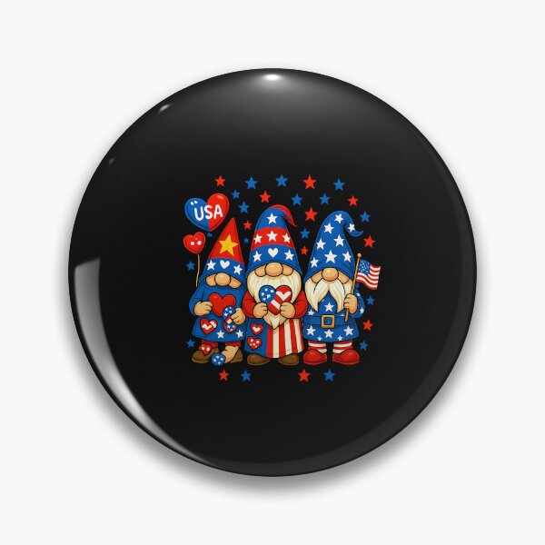 Item preview, Cute Gnomes USA American Flag Independence Day 4th Of July designed and sold by TalalosART.