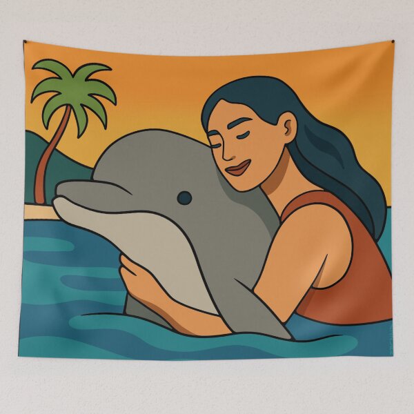 Item preview, The Dolphin Hug designed and sold by azzurroarts.