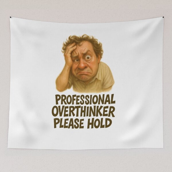 Item preview, Professional Overthinker – Funny Realistic Caricature Design designed and sold by lamp148.