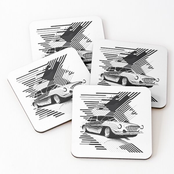 Item preview, Retro Speed: Abstract Classic Car Art designed and sold by ShadowAndSlate.