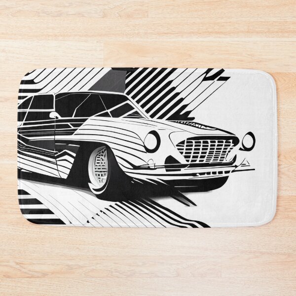 Item preview, Retro Speed: Abstract Classic Car Art designed and sold by ShadowAndSlate.