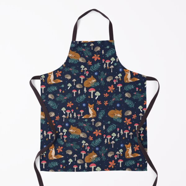 Item preview, Hibernation woodland animals and toadstools on blue designed and sold by Angie Spurgeon.