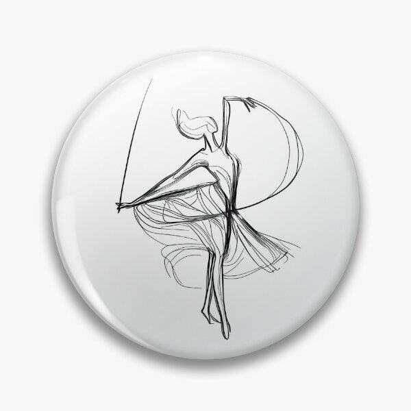 Item preview, Ethereal Dance: Graceful Ballerina Line Art designed and sold by ShadowAndSlate.