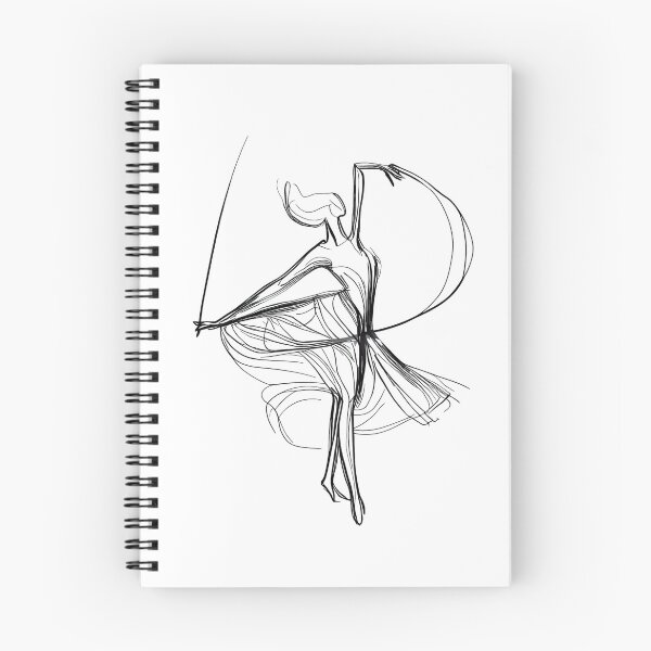 Item preview, Ethereal Dance: Graceful Ballerina Line Art designed and sold by ShadowAndSlate.