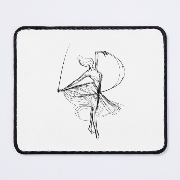 Item preview, Ethereal Dance: Graceful Ballerina Line Art designed and sold by ShadowAndSlate.
