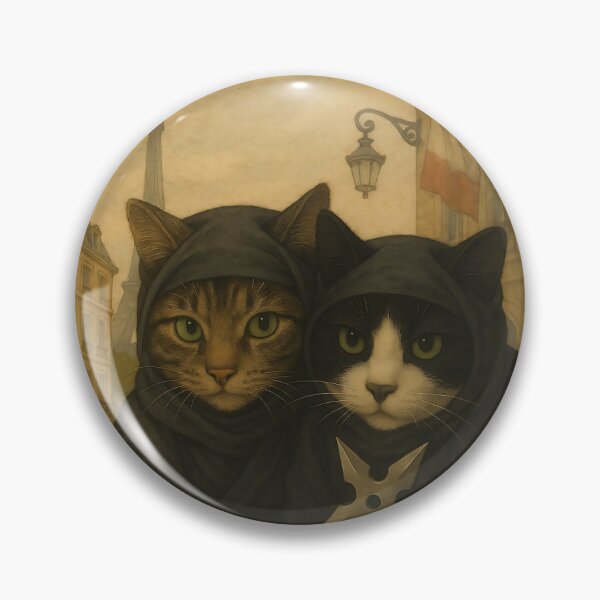 Artikelvorschau, Parisian Pounce: Ninja-Katzen in Paris entworfen und verkauft von Zen Cat Studio.