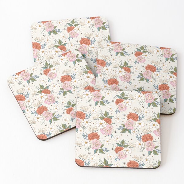 Item preview, Retro Roses on Ivory designed and sold by Angie Spurgeon.