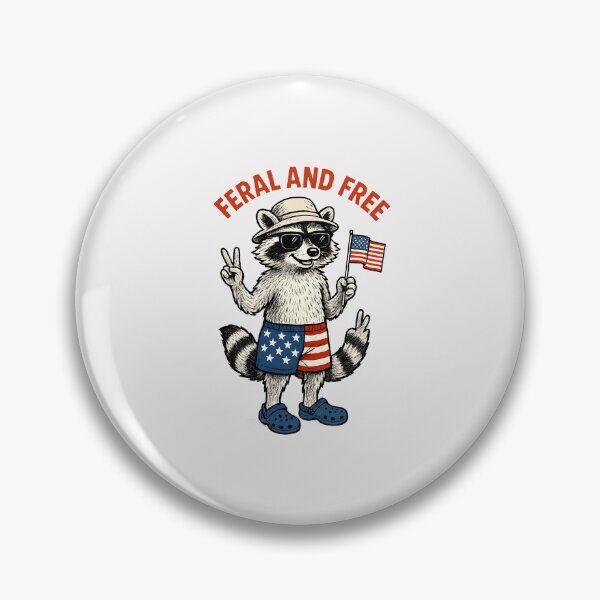 Item preview, Feral And Free Funny Raccoon Feral But Free 4th Of July designed and sold by MOHITSALVI.
