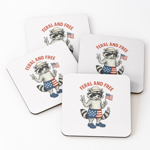 Item preview, Feral And Free Funny Raccoon Feral But Free 4th Of July designed and sold by MOHITSALVI.