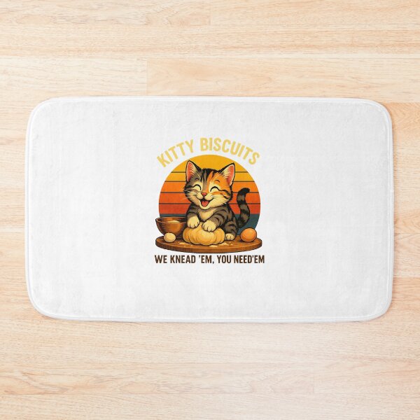 Item preview, Funny Cat Kneading Dough Retro Kitty Biscuits Design designed and sold by MOHITSALVI.
