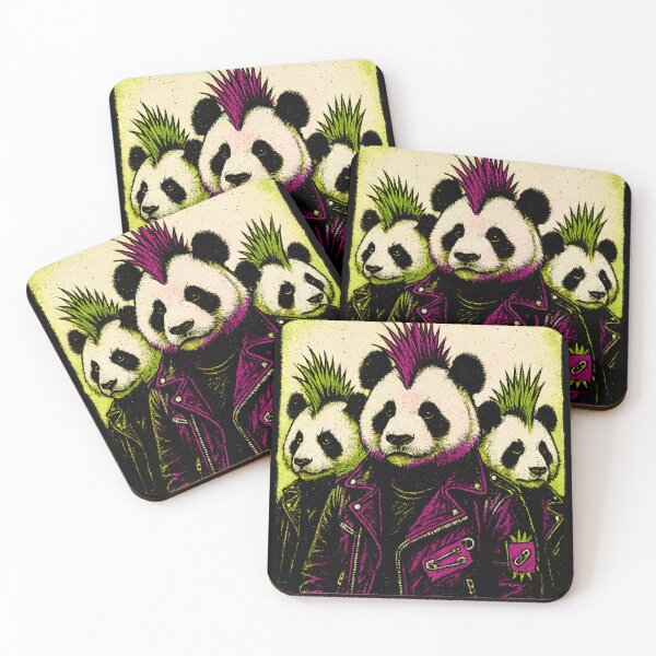 Item preview, Punk Pandas. Funny cool animal design. designed and sold by Shoot-The-Moon.