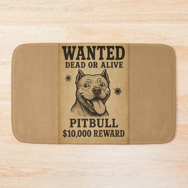 Item preview, Pitbull on Wanted poster designed and sold by Planetporridge.