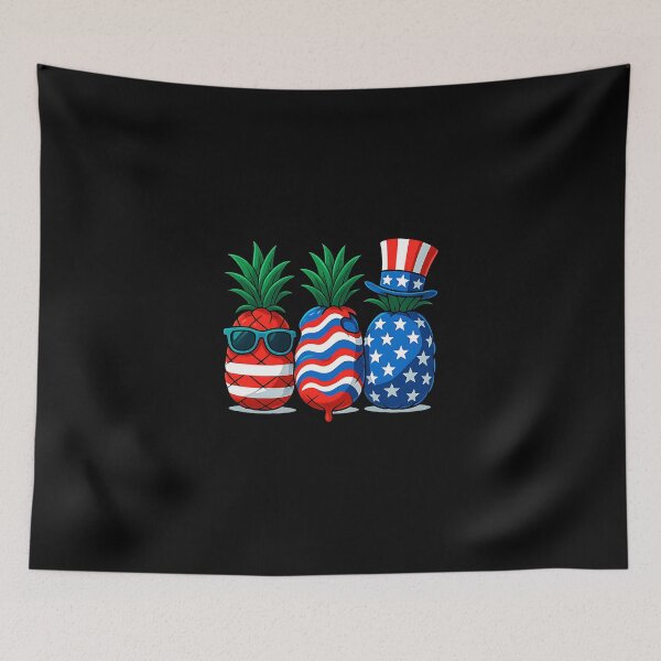 Artikelvorschau, Lustige patriotische rote weiße und blaue Ananas Hawaii Juli entworfen und verkauft von MOHITSALVI.