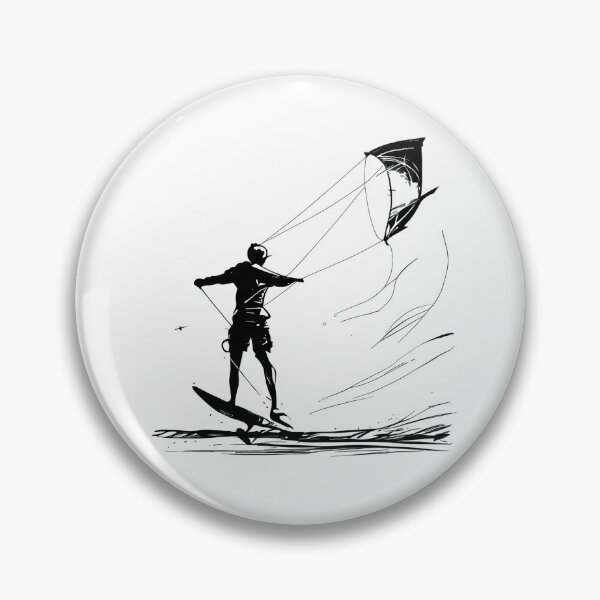 Item preview, Dynamic Glide: Kitesurfer Silhouette designed and sold by ShadowAndSlate.