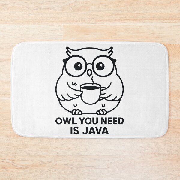 Item preview, Caffeinated Owl "Owl You Need Is Java" – Geek Humor designed and sold by Pawtastic World.