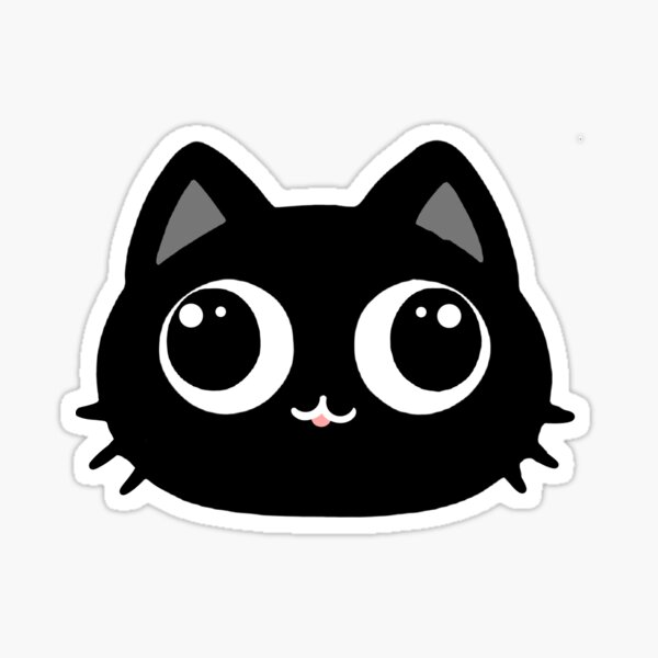 Vista previa del artículo con la obra «Gato negro gracioso», diseñado y vendido por FarieArt.