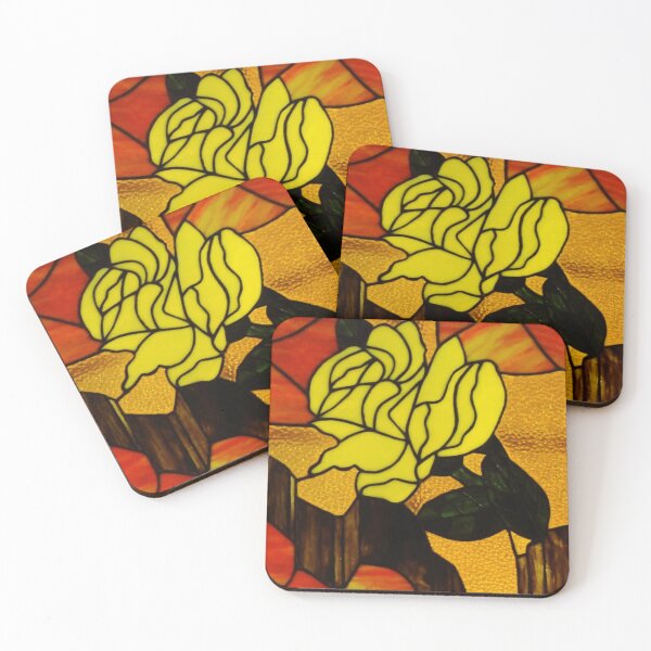 Item preview, Yellow Rose of Texas, Stained Glass Panel Print designed and sold by Lisie24.