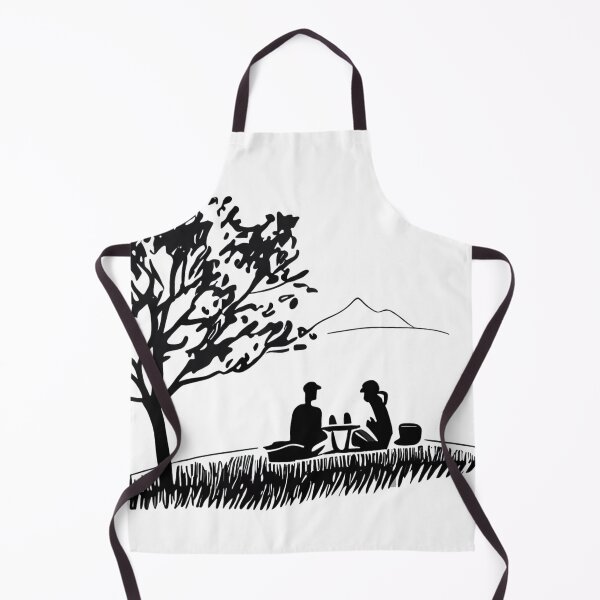 Item preview, Lakeside Rendezvous: Minimalist Picnic Sketch designed and sold by ShadowAndSlate.