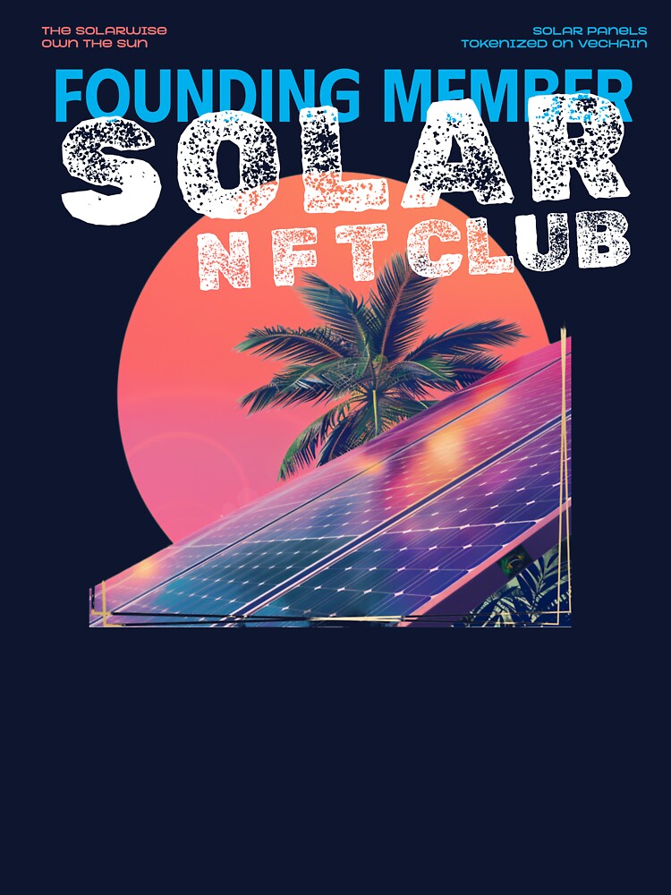 Thumbnail 7 of 7, Classic T-Shirt, Founding Member – Solar NFT Club T-Shirt | SolarWise Solar NFTs on VeChain designed and sold by SolarEnergyWise.