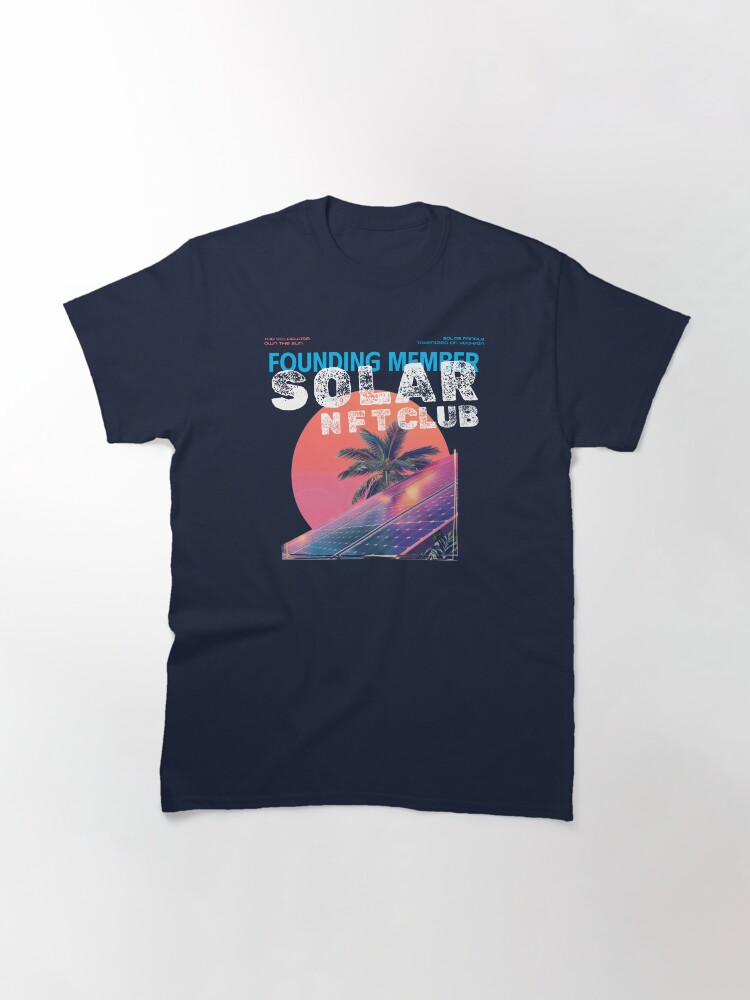 Thumbnail 3 of 7, Classic T-Shirt, Founding Member – Solar NFT Club T-Shirt | SolarWise Solar NFTs on VeChain designed and sold by SolarEnergyWise.