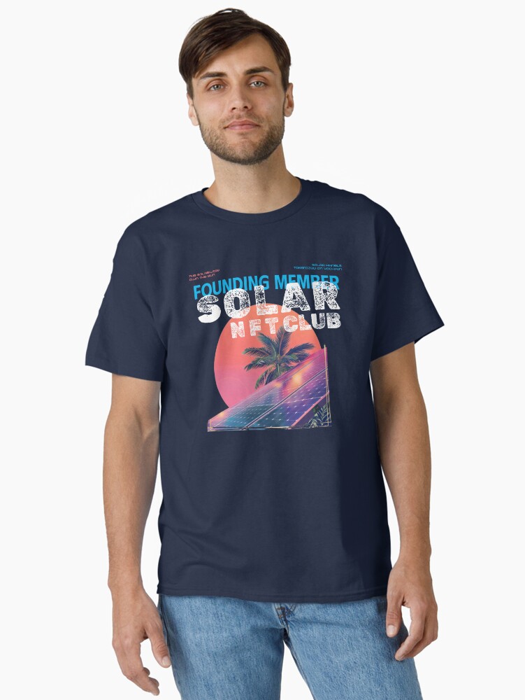 Thumbnail 1 of 7, Classic T-Shirt, Founding Member – Solar NFT Club T-Shirt | SolarWise Solar NFTs on VeChain designed and sold by SolarEnergyWise.
