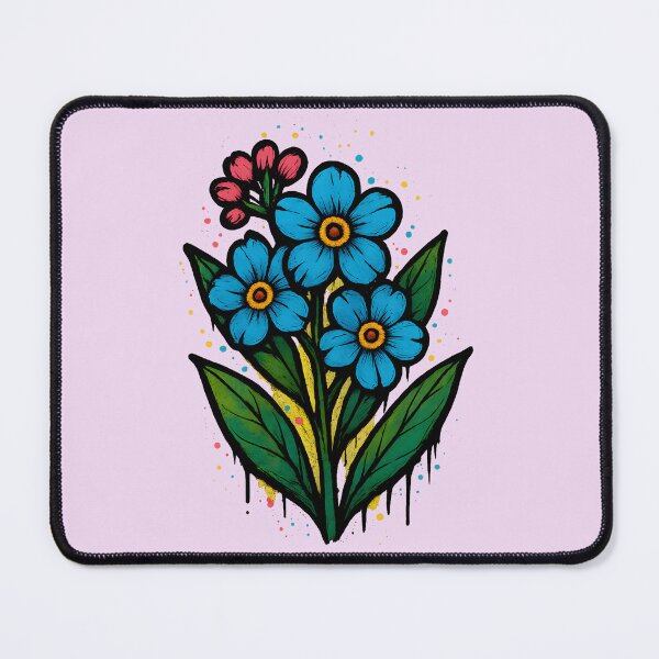 Item preview, Forget-Me-Not – Vivid Botanical Illustration designed and sold by Toftart.