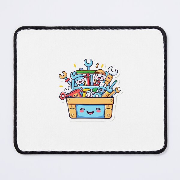 Item preview, Kawaii Toolbox Sticker – Cute Plumber Tools Inside designed and sold by Gscode.
