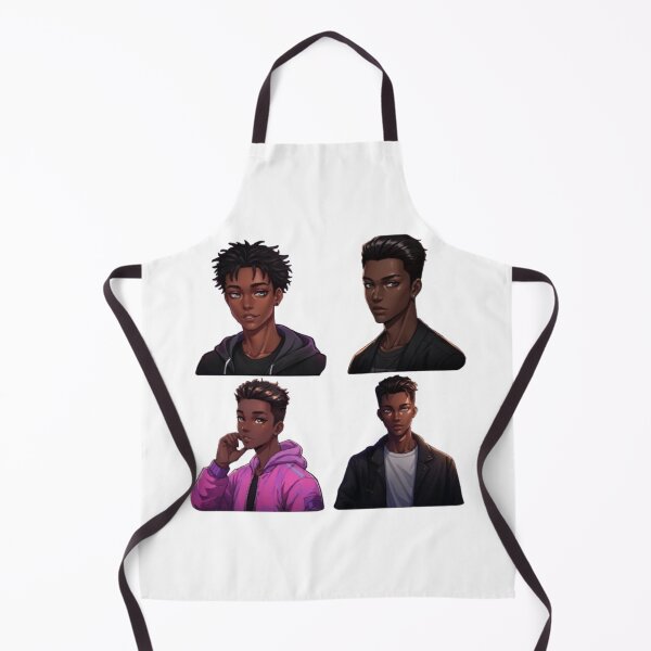 Item preview, Modern Black Anime Guys - Stylish Character Portraits designed and sold by GTCreations1.