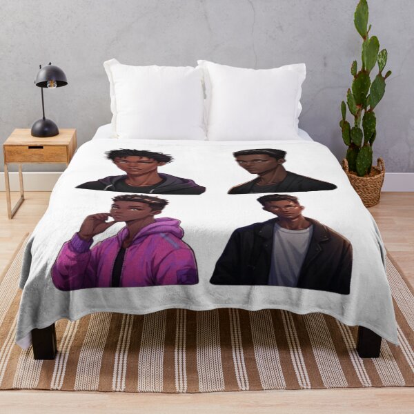 Item preview, Modern Black Anime Guys - Stylish Character Portraits designed and sold by GTCreations1.