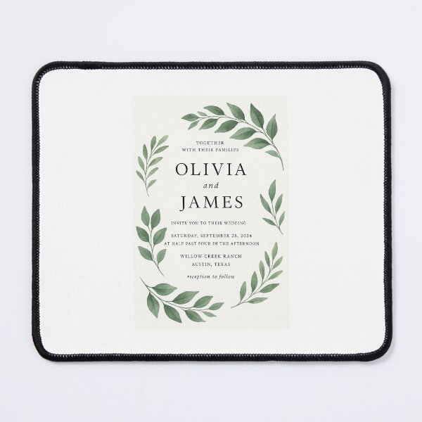 Item preview, Elegant Minimalist Wedding Invitation with Botanical Greenery designed and sold by azkaStore.