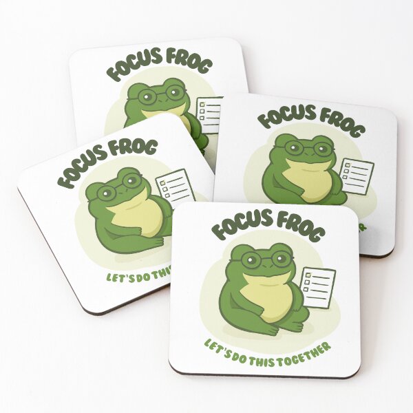 Item preview, Focus Frog Motivational Poster – ADHD Body Doubling Print for Focus and Productivity – “Start With Just 5 Minutes” Quote Wall Art designed and sold by Tattyarts.