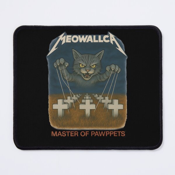 Item preview, Meowallica – Master of Pawppets Cat Parody T-Shirt designed and sold by bvnf.
