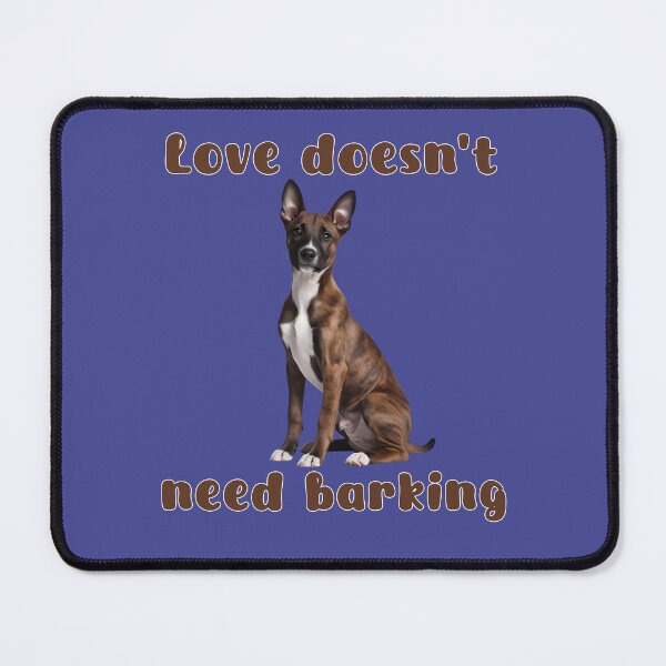 Item preview, Brindle Basenji – Love Doesn’t Need Barking designed and sold by Pawtraitvibes.